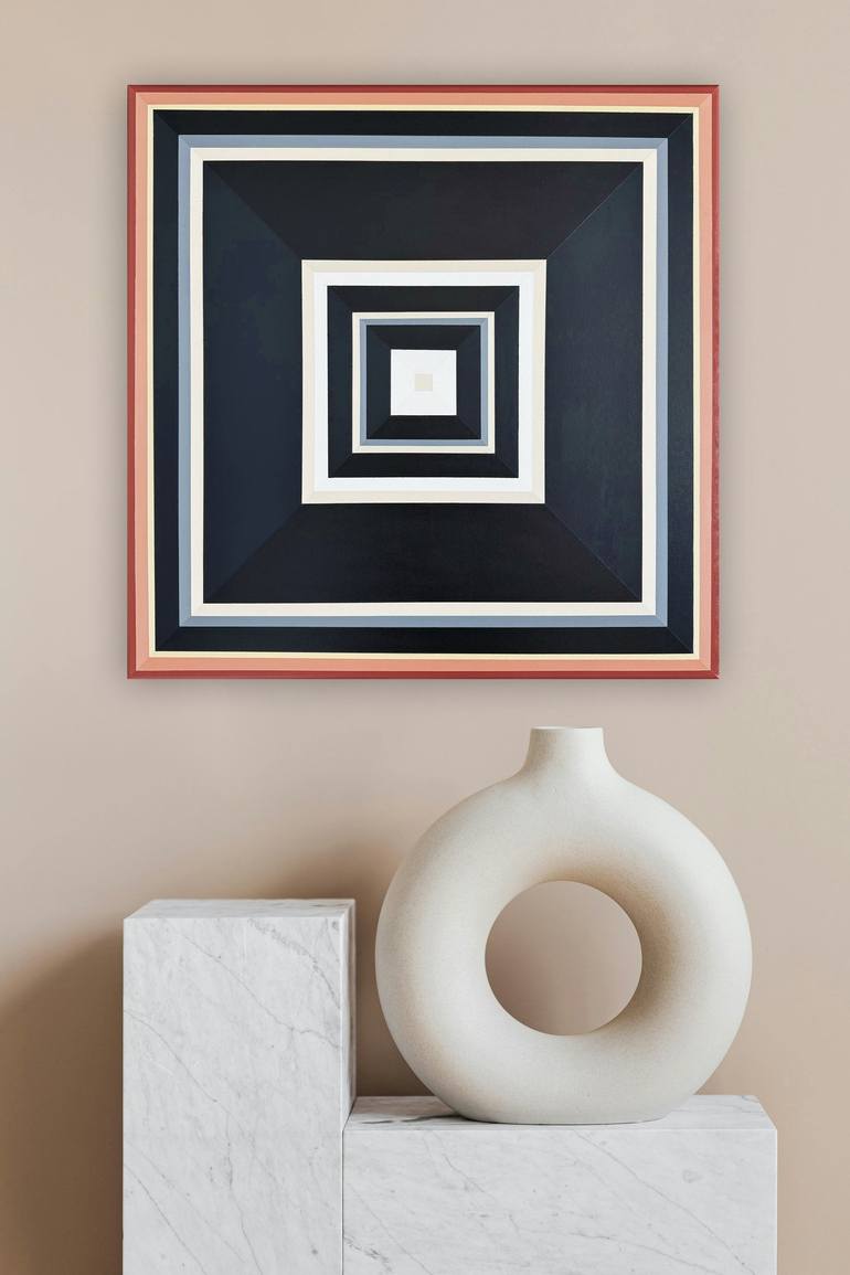 Original Abstract Geometric Painting by Elena Alexander