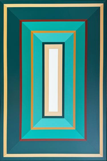 Original Art Deco Abstract Painting by Elena Alexander