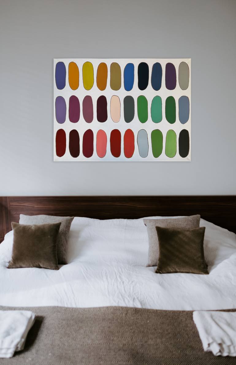 Original Abstract Geometric Painting by Elena Alexander