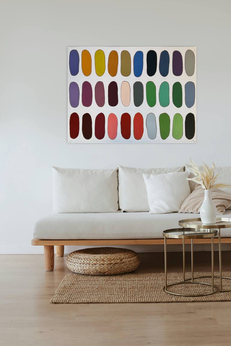Original Abstract Geometric Painting by Elena Alexander