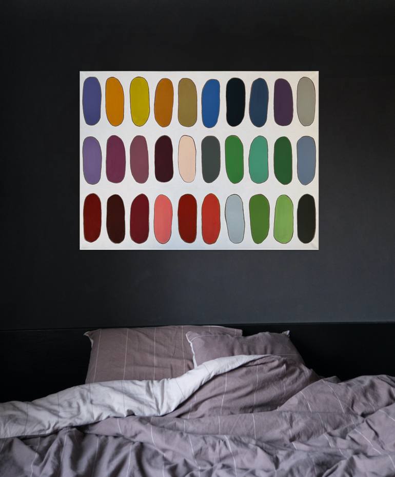Original Abstract Geometric Painting by Elena Alexander