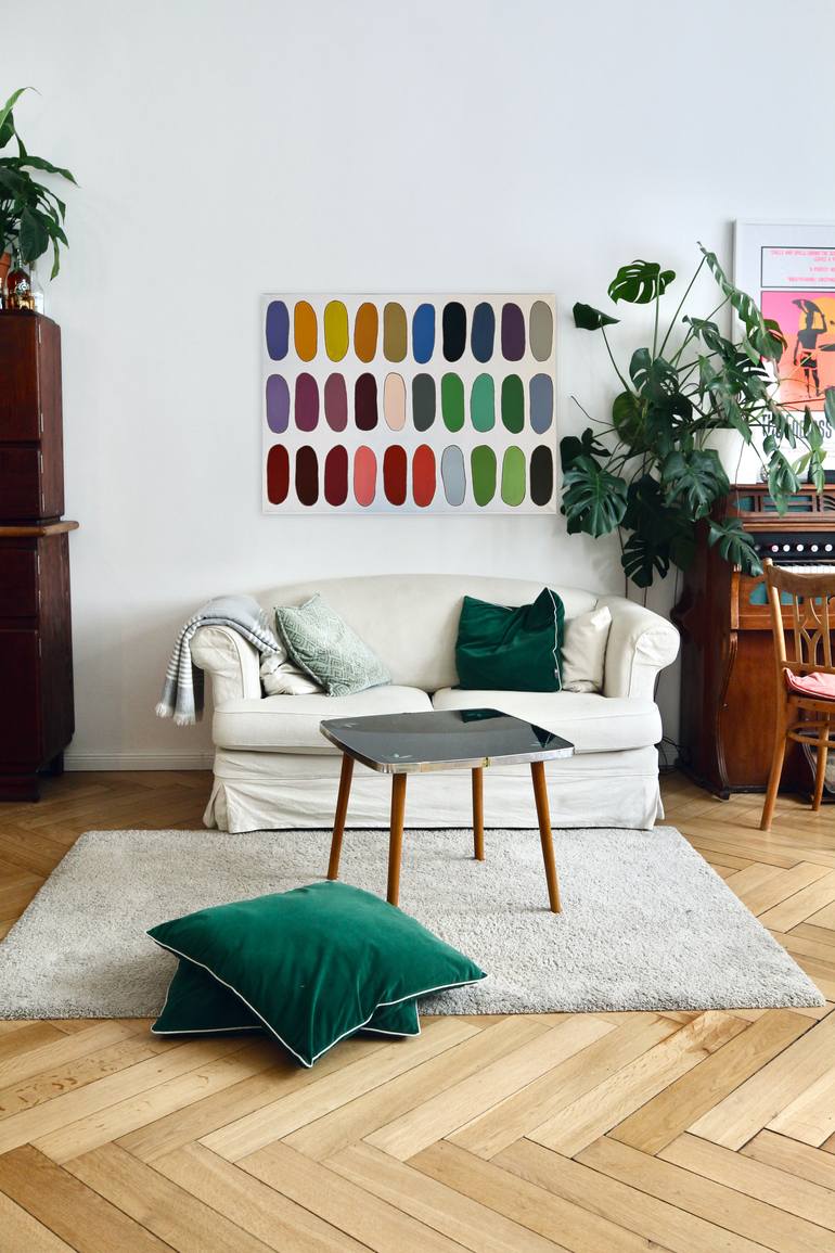 Original Abstract Geometric Painting by Elena Alexander