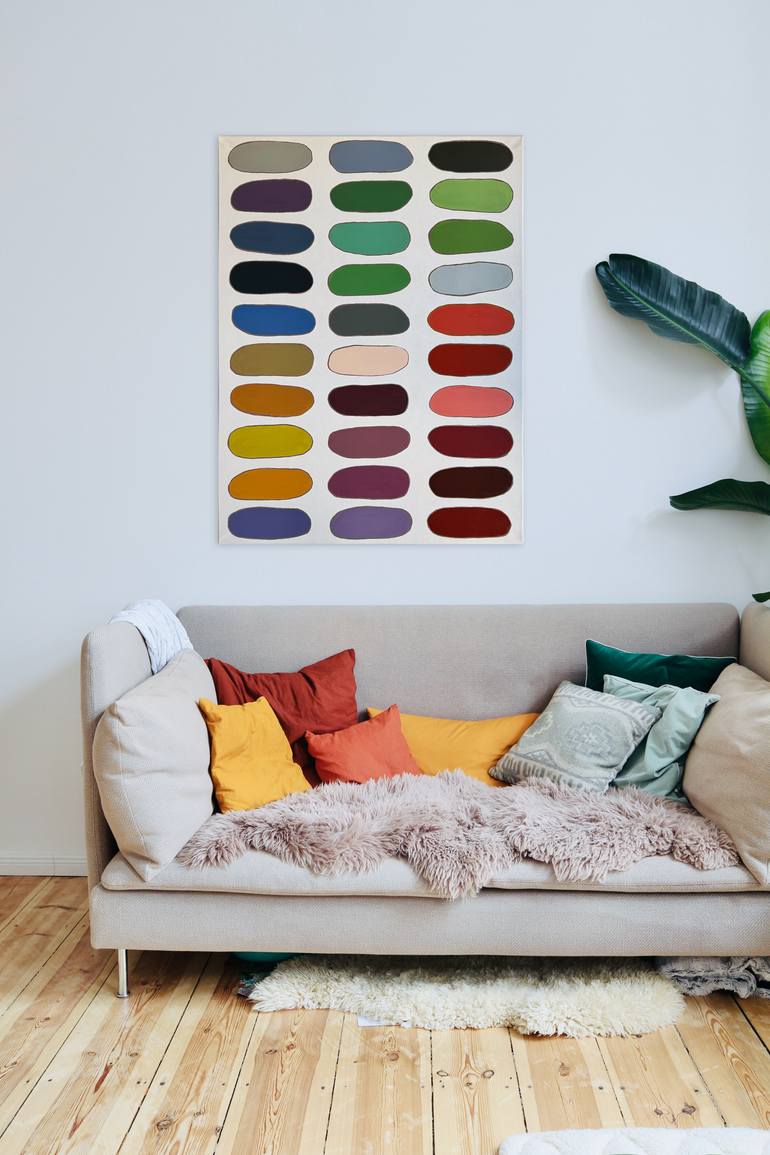 Original Abstract Geometric Painting by Elena Alexander