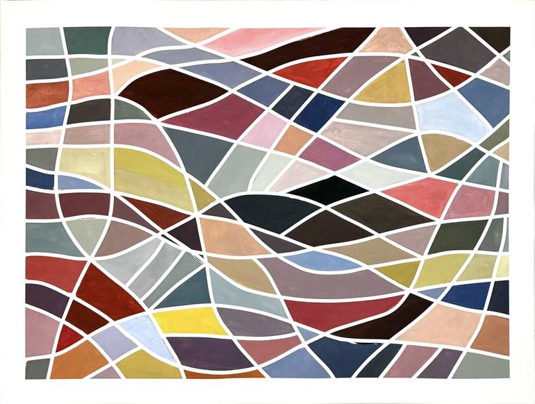 Original Geometric Abstract Paintings by Elena Alexander
