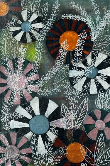 Original Abstract Botanic Paintings by Elena Alexander