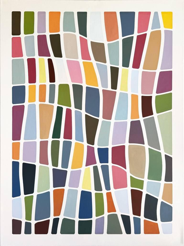 Original Geometric Abstract Paintings by Elena Alexander