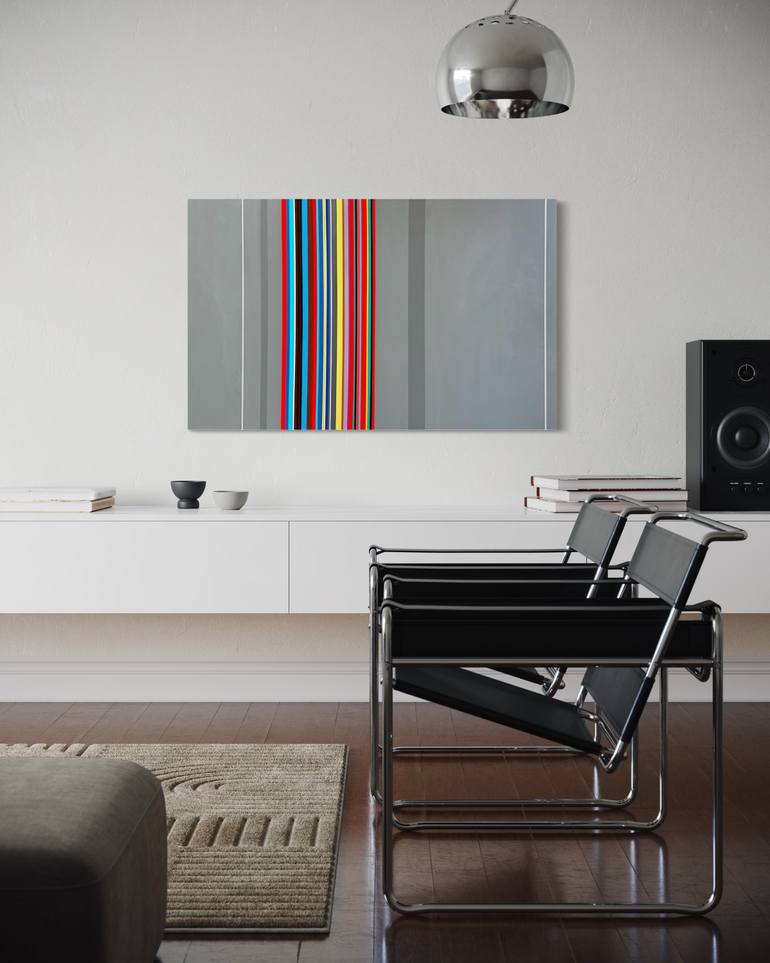 Original Abstract Geometric Painting by Elena Alexander