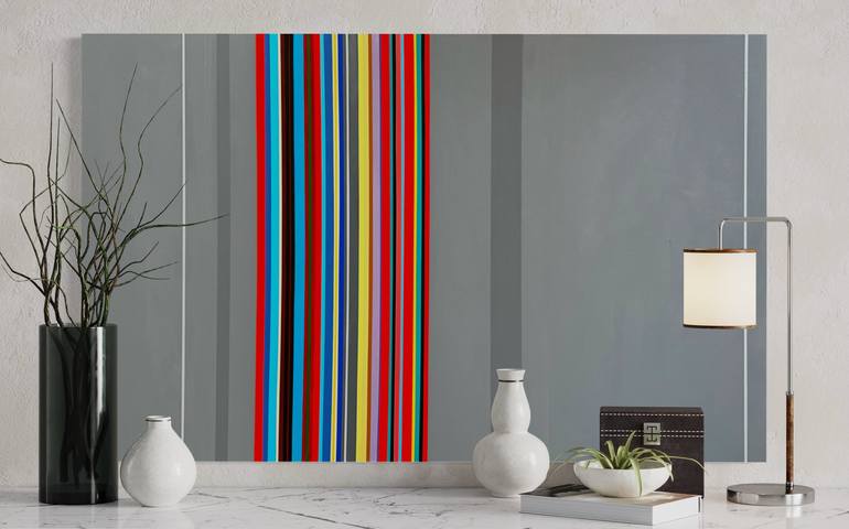 Original Abstract Geometric Painting by Elena Alexander