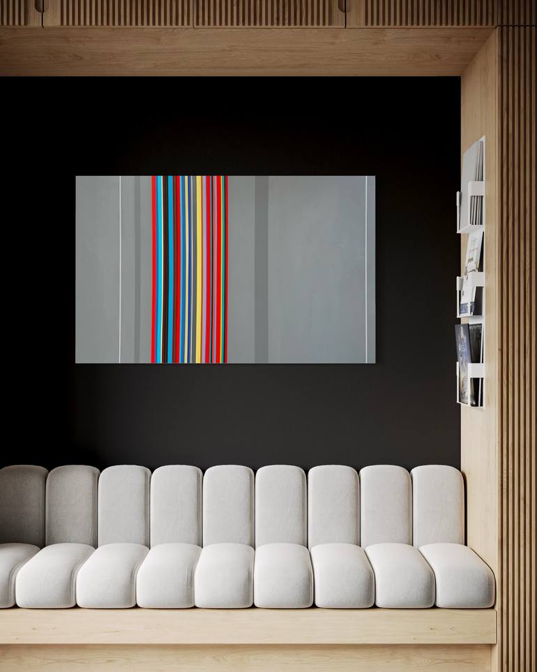 Original Abstract Geometric Painting by Elena Alexander