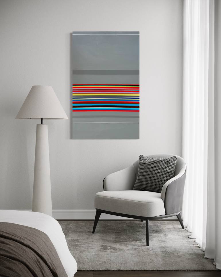 Original Abstract Geometric Painting by Elena Alexander