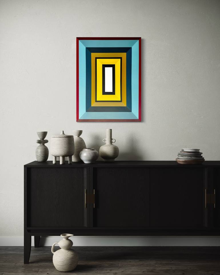 Original Abstract Geometric Painting by Elena Alexander