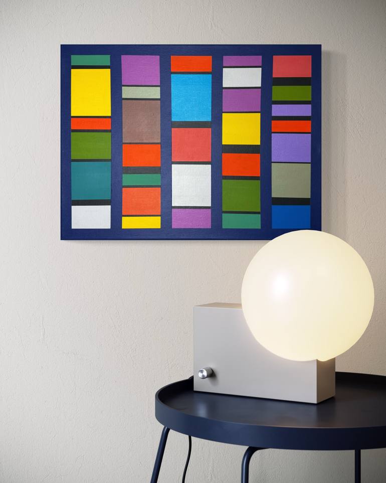 Original Abstract Geometric Painting by Elena Alexander