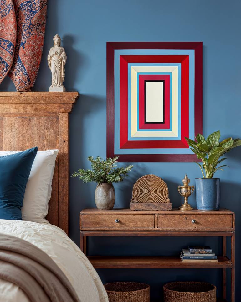 Original Abstract Geometric Painting by Elena Alexander