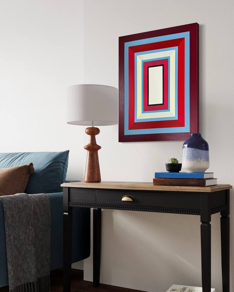 Original Abstract Geometric Painting by Elena Alexander
