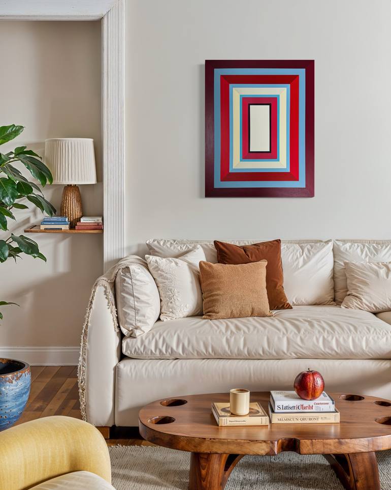Original Abstract Geometric Painting by Elena Alexander