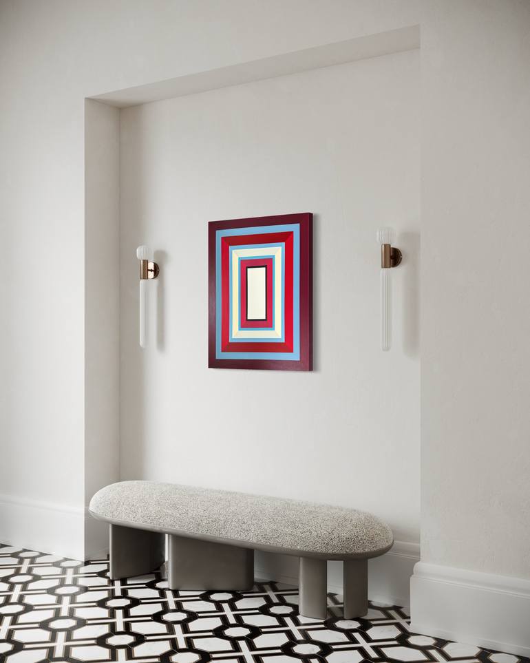Original Abstract Geometric Painting by Elena Alexander