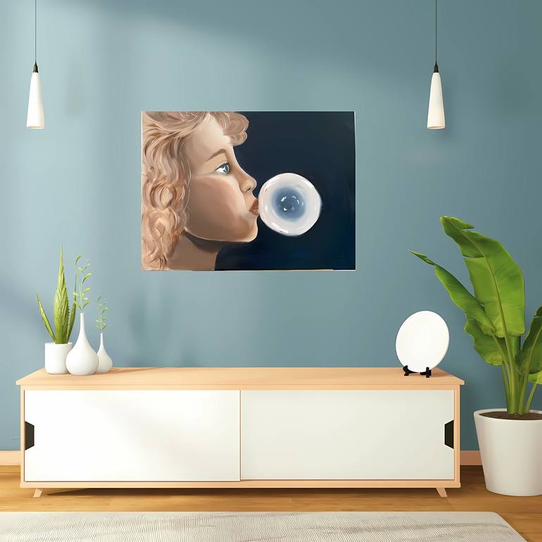 Original Impressionism Children Painting by Svetlana Li