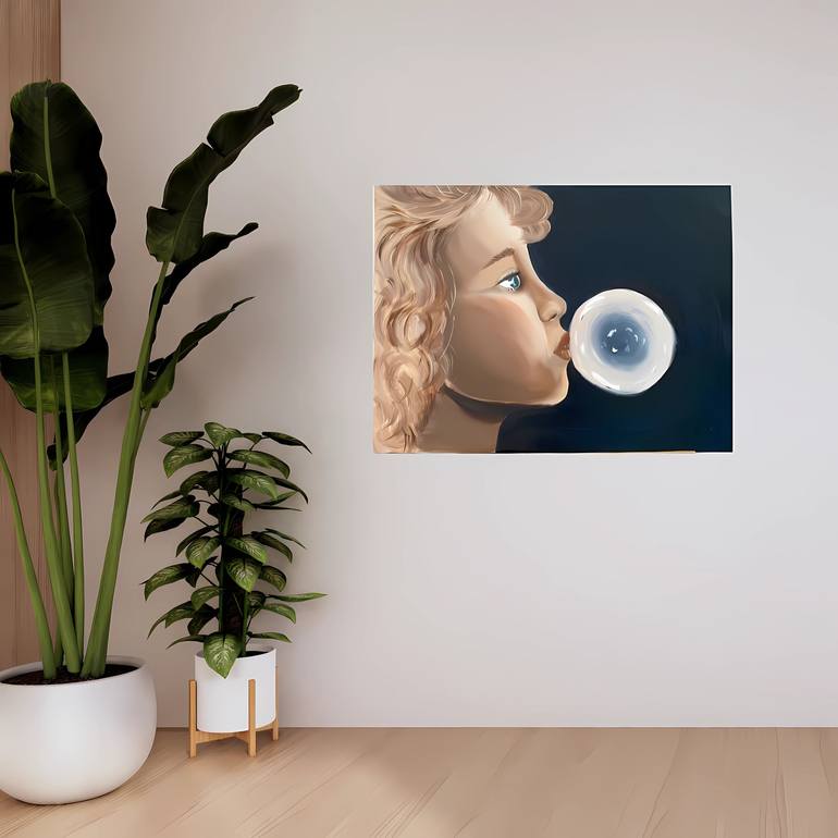 Original Impressionism Children Painting by Svetlana Li