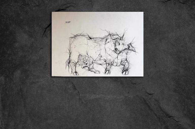 Original Conceptual Animal Drawing by Diba Esmaeilipour