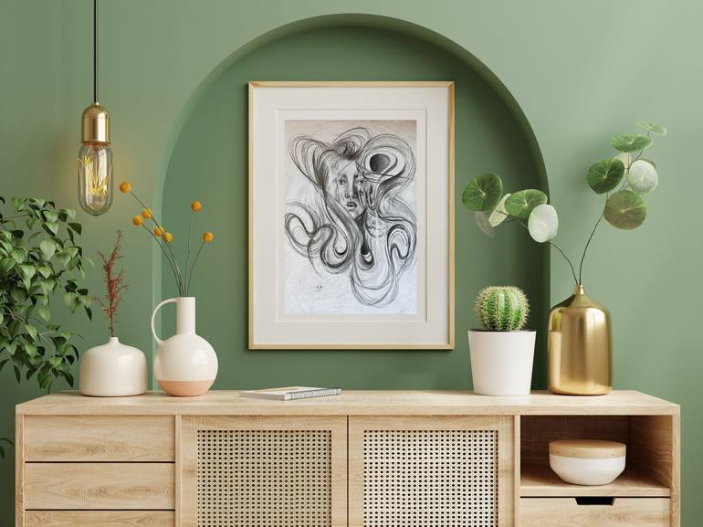 Original Contemporary Women Drawing by Diba Esmaeilipour