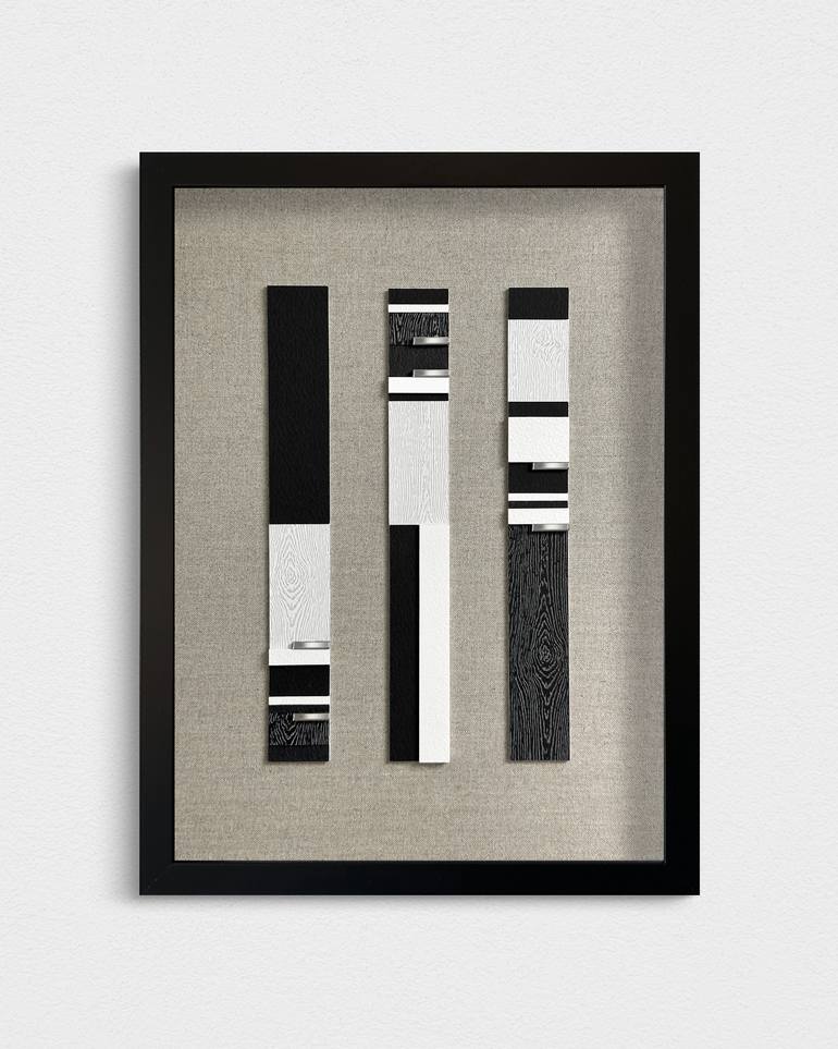 Original Bauhaus Abstract Mixed Media by Gyula Takács