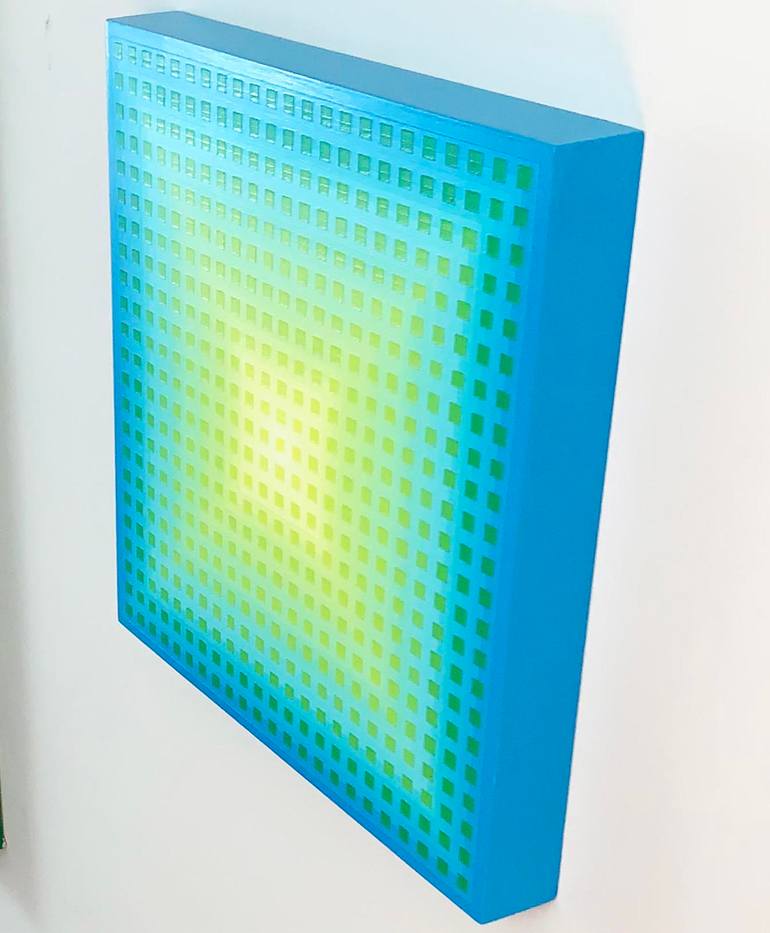 Original Op Art Abstract Painting by Mark Vogel