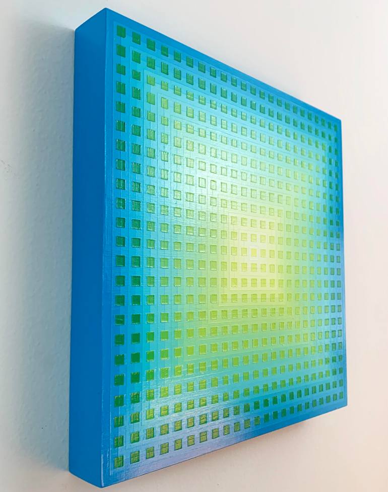 Original Op Art Abstract Painting by Mark Vogel