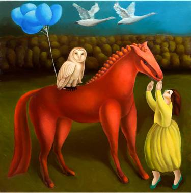 Original Art Deco Nature Paintings by Irma Gelantia