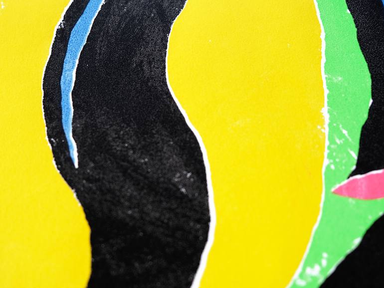 Original Abstract Expressionism Animal Printmaking by Ivy Zheyu Chen