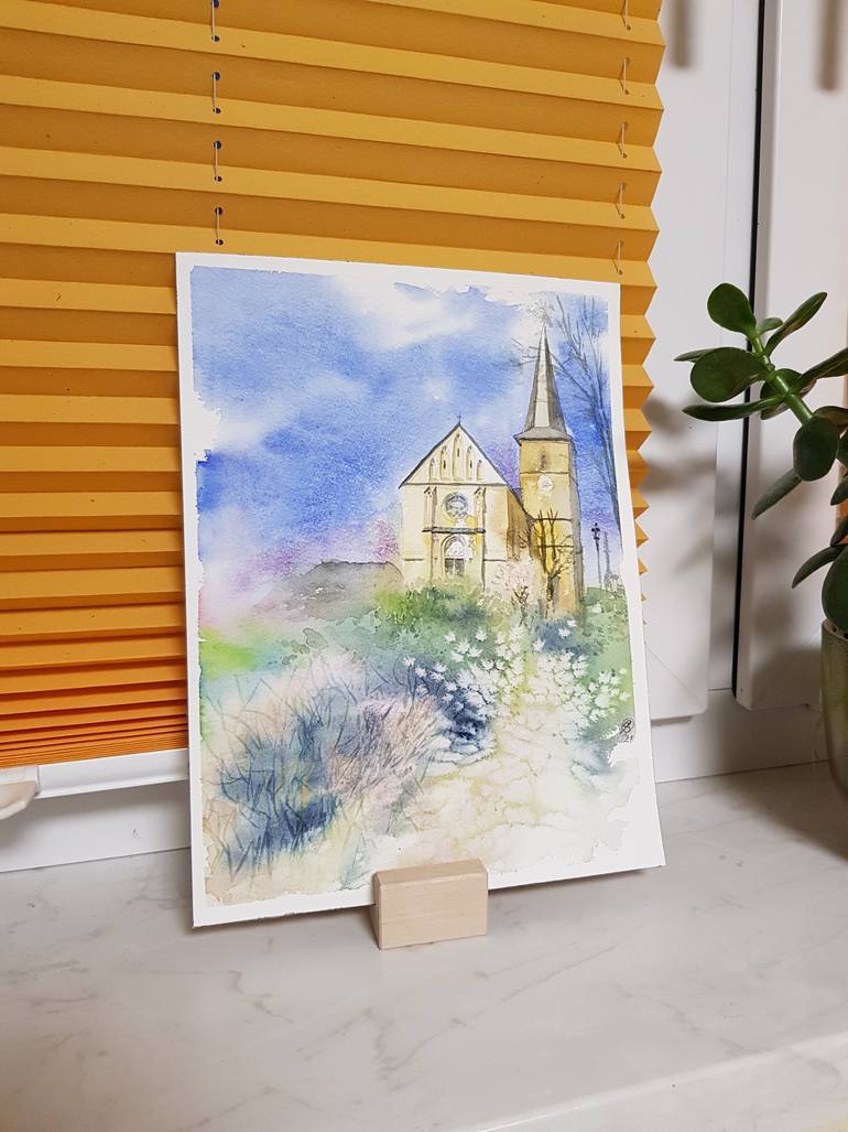 Original Contemporary Architecture Painting by Sylvia D