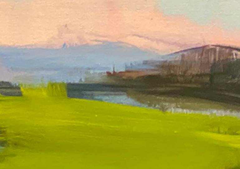 Original Color Field Painting Landscape Painting by Monique Lazard
