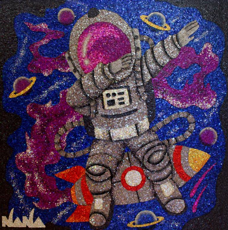 SPAZIALE, Glitter Art Painting by Nana Araujo Saatchi Art Austria
