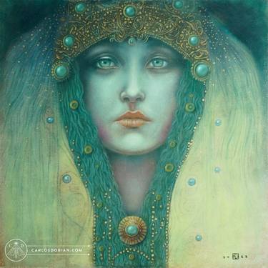 Original Art Nouveau Classical Mythology Paintings by Carlos Jimeno