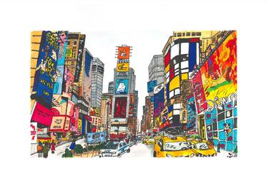 Original Street Art Cities Drawing by Miriam Marques