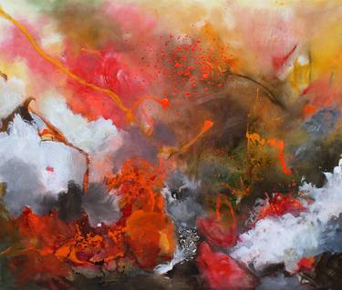Print of Abstract Expressionism Floral Paintings by Claudia Margadonna