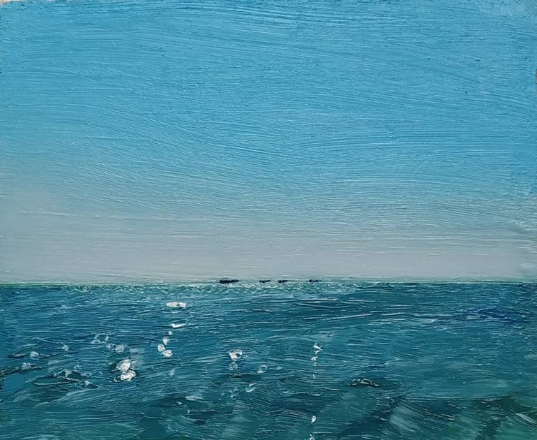 Original Impressionism Seascape Painting by Elena  Nikolaeva 