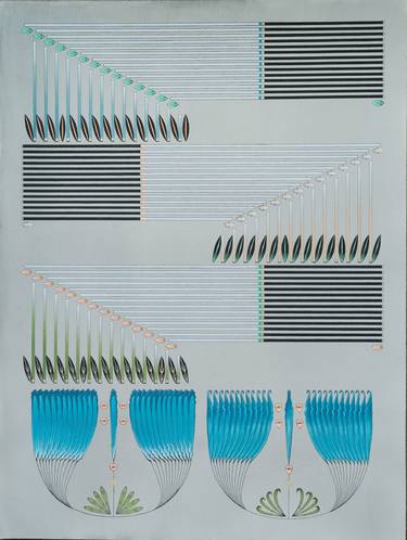 Original Contemporary Abstract Drawings by Klaudia Kogut