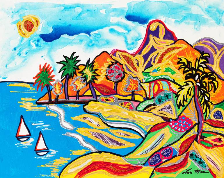 Honolua Bay painting, canvas selling print