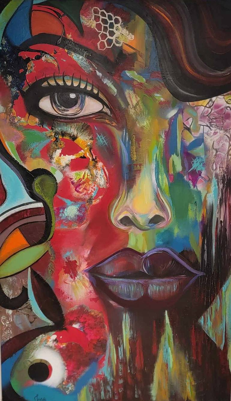 Original Abstract People Paintings by Josée Goudreau
