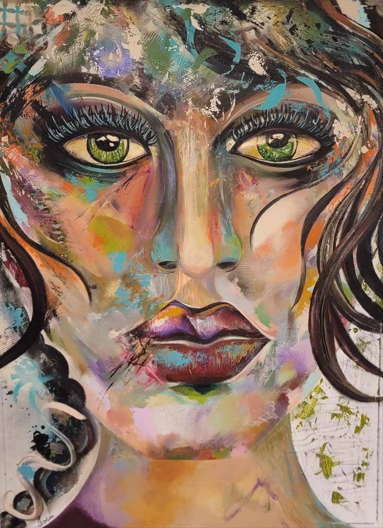Original Abstract People Paintings by Josée Goudreau