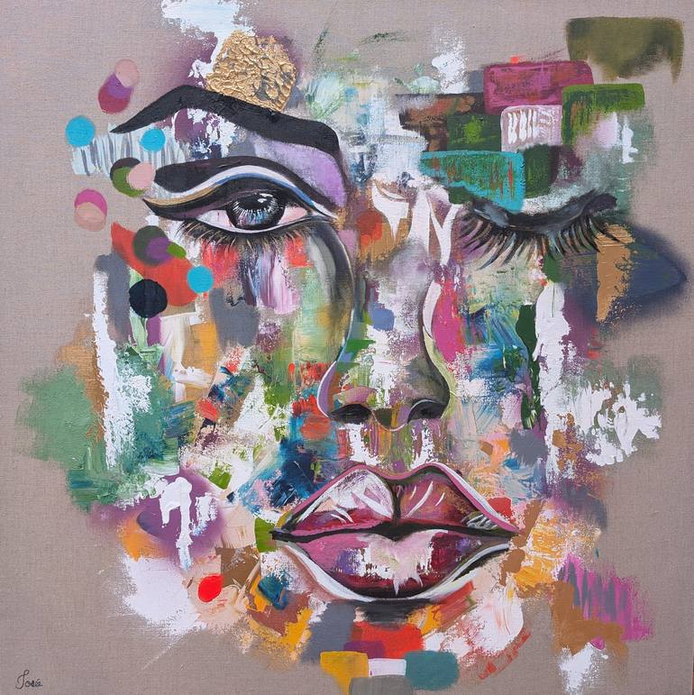 Original Abstract People Paintings by Josée Goudreau