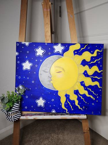 Original Art Deco Outer Space Paintings by Amanda Jimenez