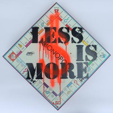 Saatchi Art Artist ZERO amsterdam; Collage, “$ LESS IS MORE $ - monopoly #2” #art
