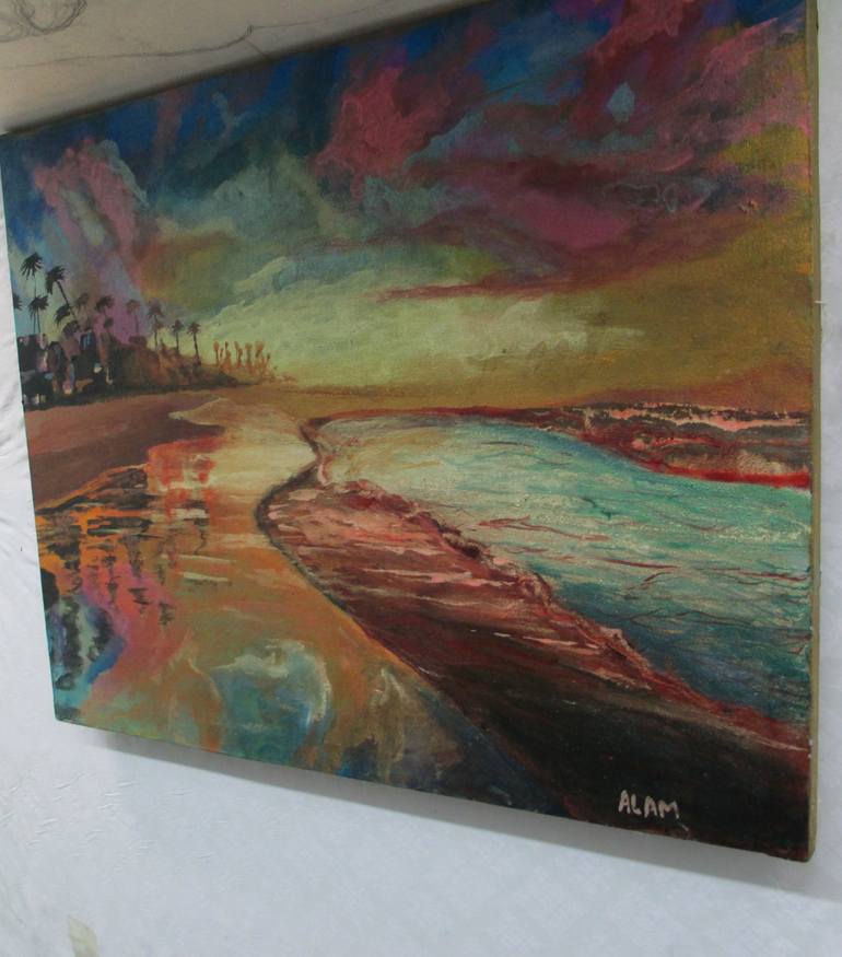 Original Abstract Expressionism Abstract Painting by Alam Zeb