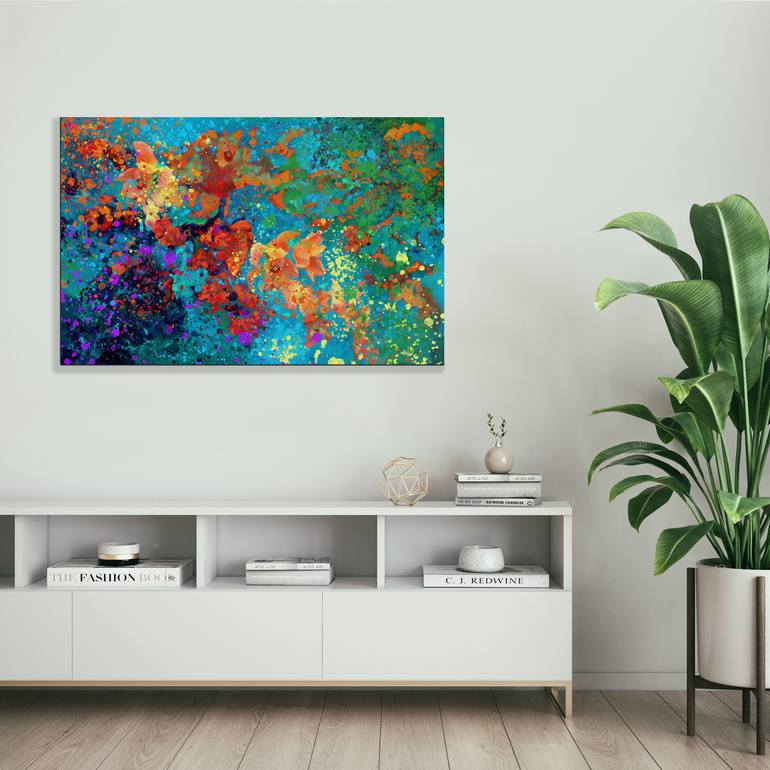Original Abstract Expressionism Abstract Painting by Gabriele Liedtke