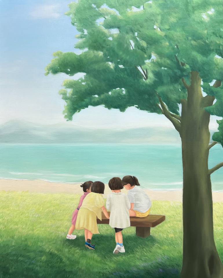 Original Children Painting by Youngdan Won | Contemporary Art on Canvas | A piece of joy No.6