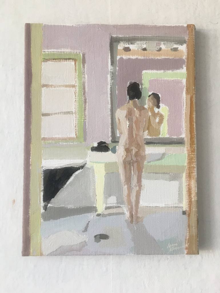 Original Contemporary Nude Painting by Laura Vecmane