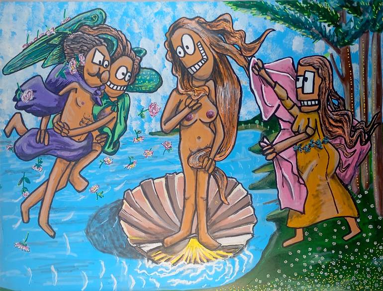 Original Contemporary Cartoon Painting by Omar L