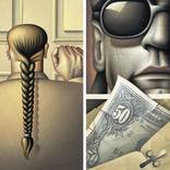 THE ARTIST / diptych by Nik Ad