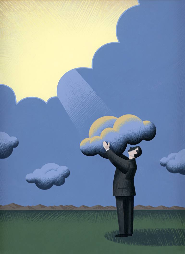 THE PESSIMIST Painting by Nik Ad | Saatchi Art